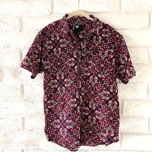 RSQ Collective Mens Short Sleeve Button Up Size Medium